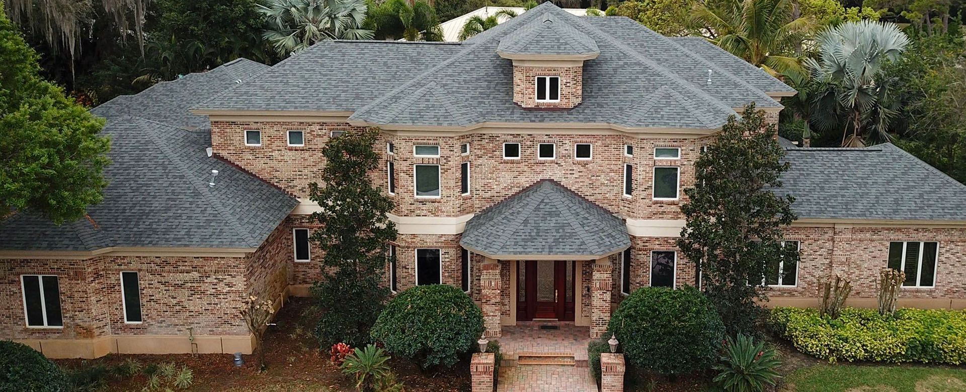 Brick home with new asphalt roof