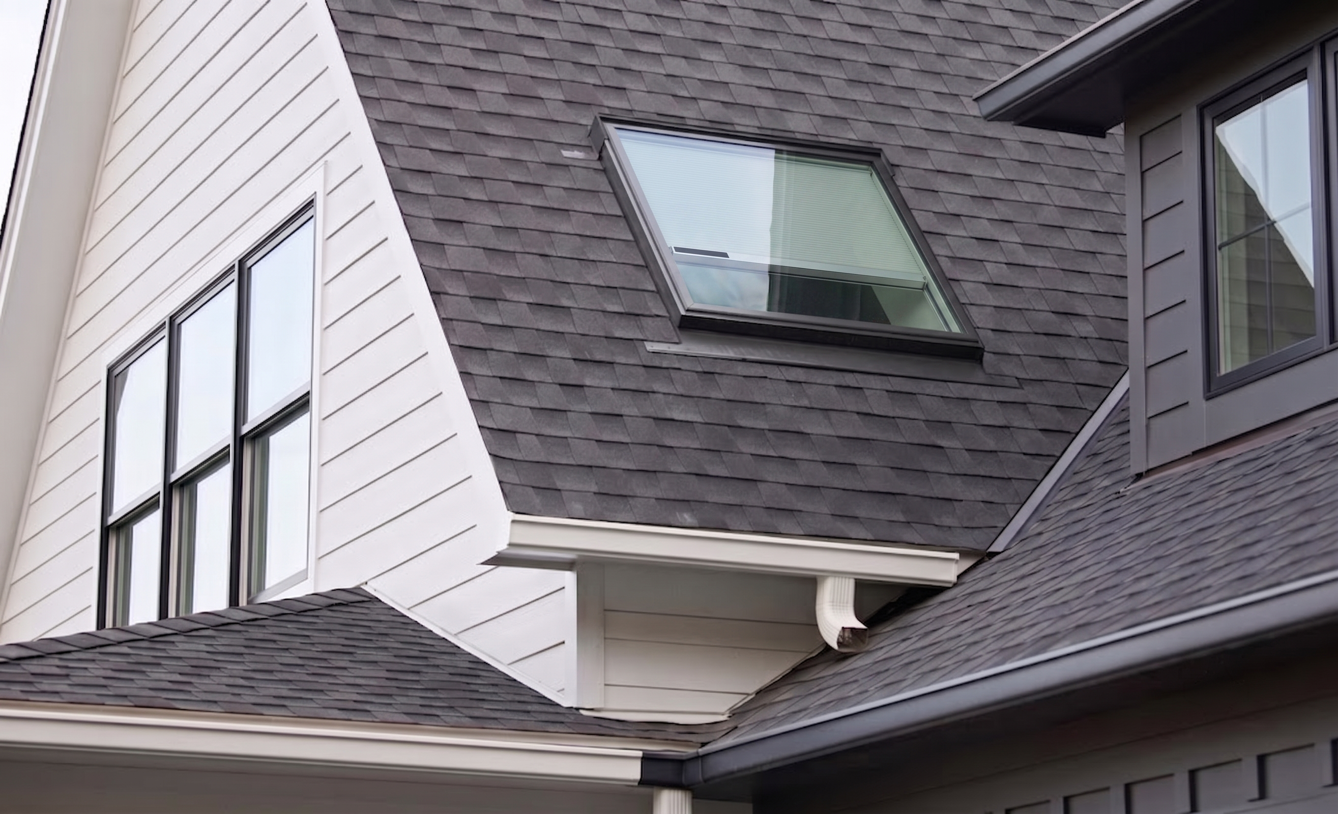 Skylight installed on a residential roof